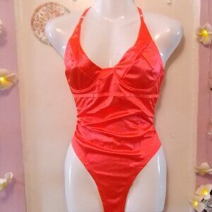 Shiny Orange (L) Bodysuit - NWOT
